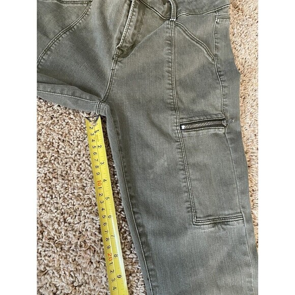 PISTOLA Revolve Womens Olive Zipper Pocket Hunter Cargo Jeans In Eden Size 26 - Picture 9 of 9